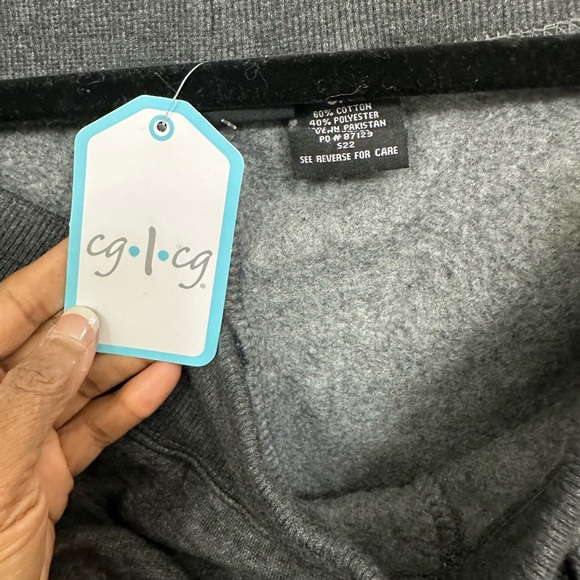 Mitre Men's 3X Fleece Athletic Jogger Sweatpants in a dark charcoal gray color - Picture 5 of 9